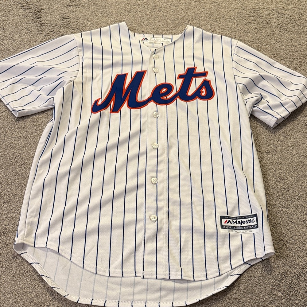 Majestic Blue Pinstripe Mets Jersey
